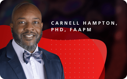 Man wearing a suit jacket and bow tie | Carnell Hampton, PhD. FAAPM.