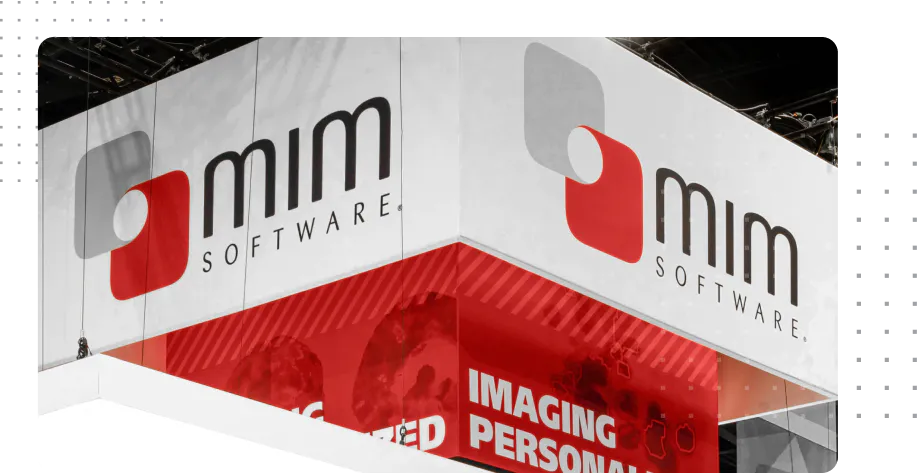 Image MIM Software's booth sign